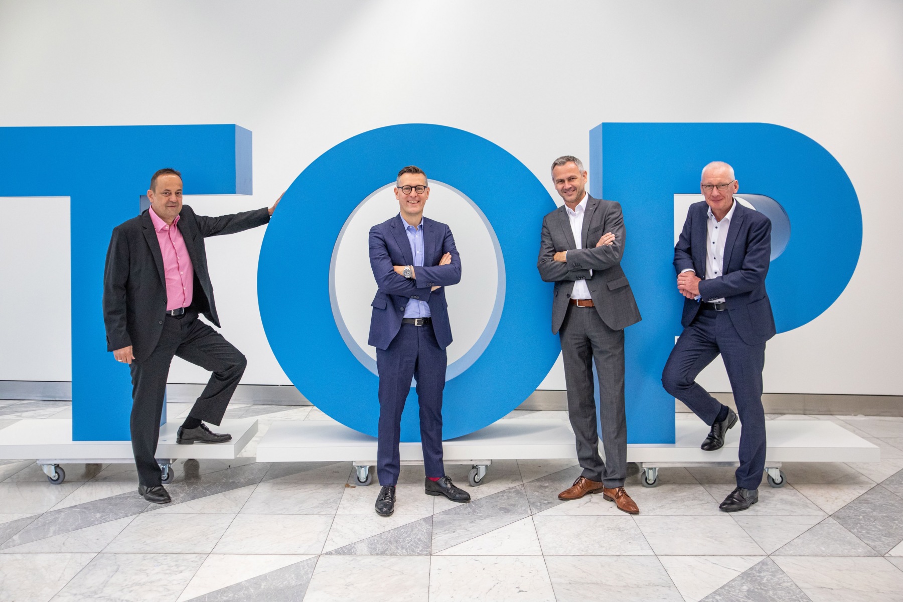 Das Ingram Micro Management auf der TOP 2019 (v.l.n.r.): Wolfgang Jung (Executive Director Core Solutions), Alexander Maier (Vice President and Chief Country Executive Germany), Thomas Groß (Executive Director Advanced Solutions), Klaus Donath (Executive Director Sales & Business Enablement)