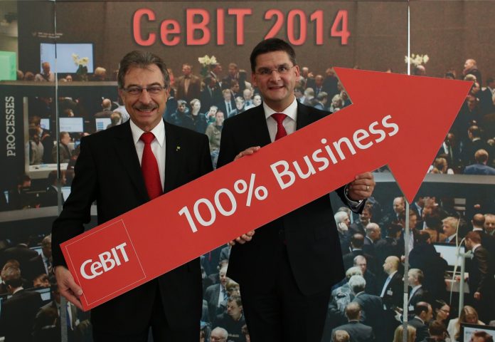 Bitkom-Präsident Dieter Kempf (links) und CeBIT-Chef Oliver Frese: Noch mehr Business