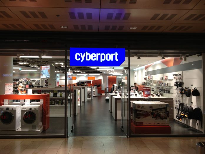 Der Cyberport-Store in der Europa Passage in Hamburg