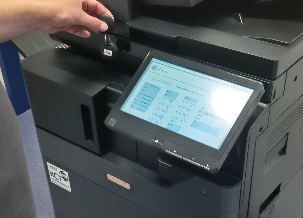 MFP mit Zeitblick Arbeitszeiterfassung (c) KCT-Systemhaus